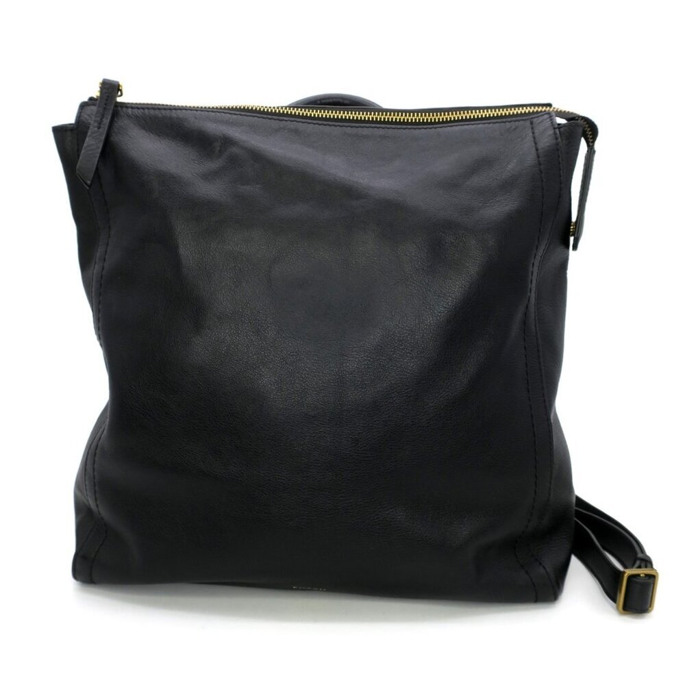 FOSSIL Parker Convertible Backpack Bag Black Leather ZB1515 Purse